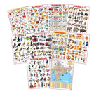 Dreamland Educational Charts - Combo 2 (10 Charts) : Children Early Learning Laminated Chart | Grocsy