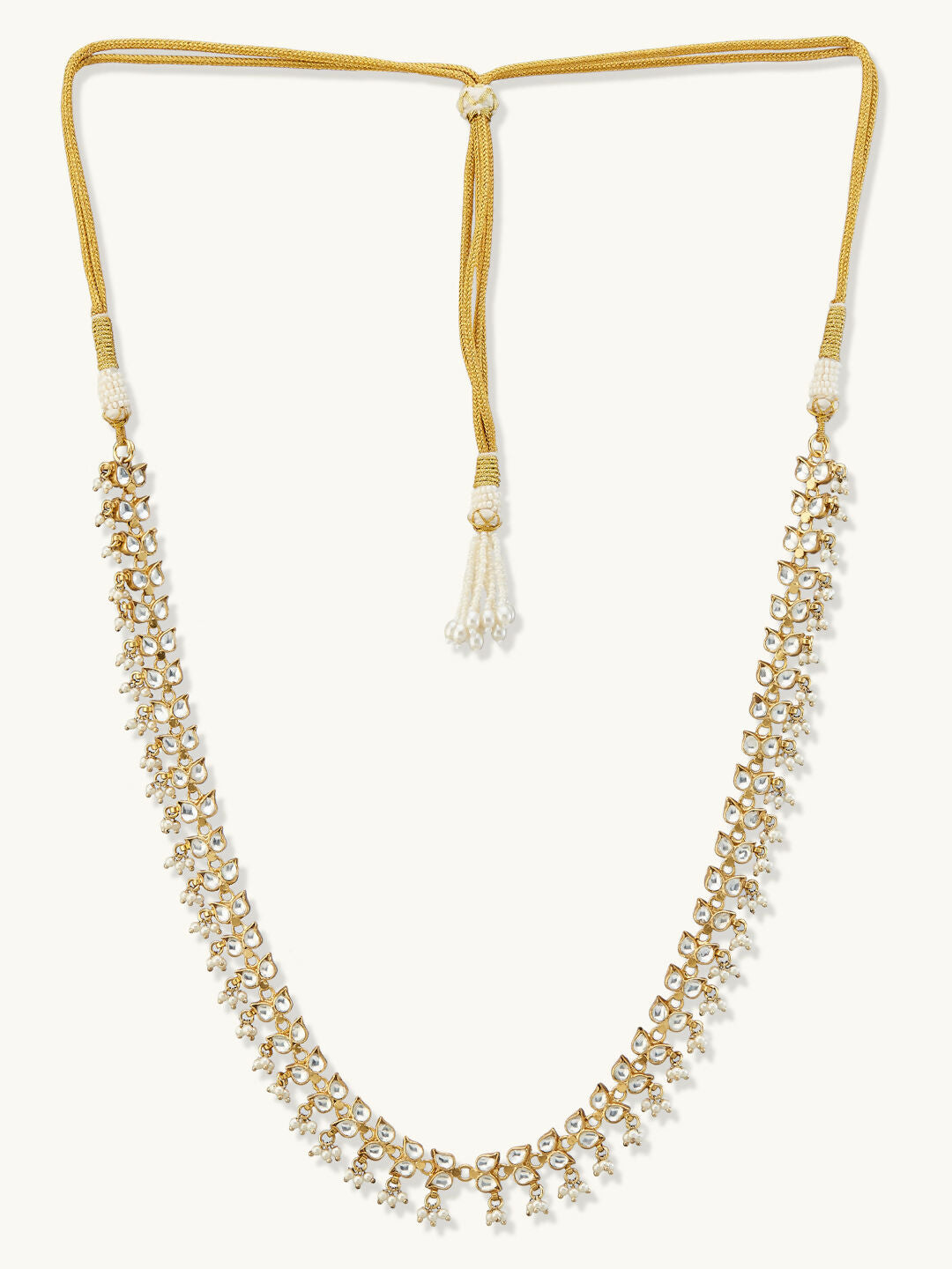 Nuyug 22K Gold-Plated Kundan & Pearl Studded Matha Patti Head Jewellery | Grocsy
