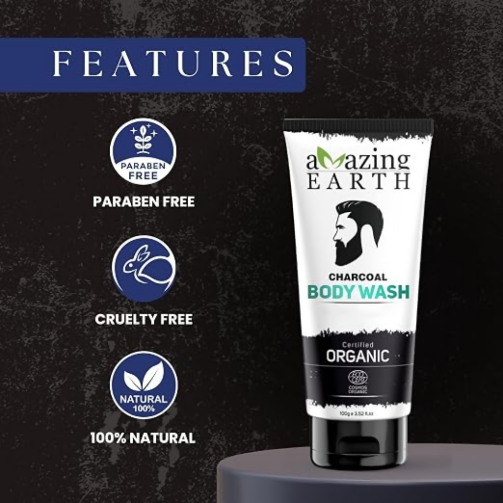 Amazing Earth Charcoal Body Wash for Men | Grocsy