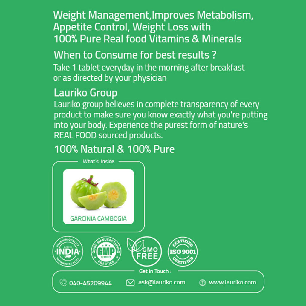 Laurik Garcinia Cambogia Tea Extract Tablets | Grocsy