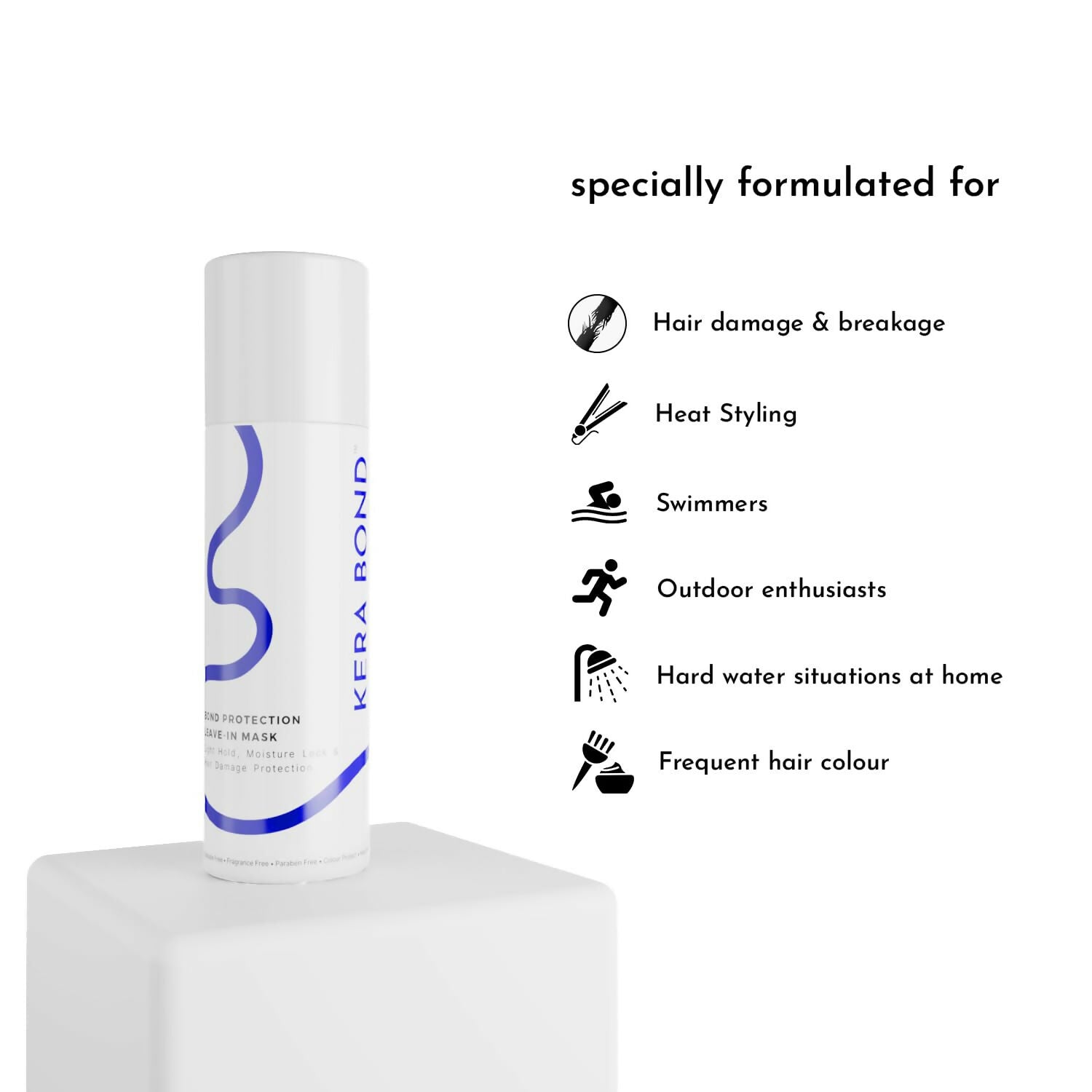 KERA BOND Hair Science Hair Protection Leave-In Mask - Repairs Hair & Prevent Damage, Sulphate, Alcohol & Paraben Free | Grocsy