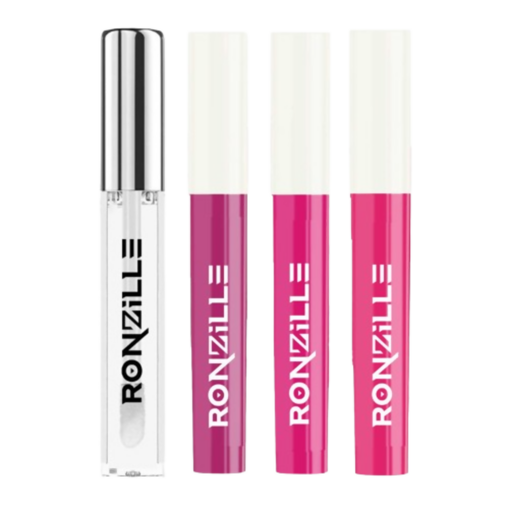Ronzille Non Transfer Matte Liquid Lipstick Plus Lip Gloss - Blush And Pinks | Grocsy