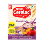 Nestle Cerelac Baby Cereal with Milk, 5 Grains & Fruits From 18 to 24 Months | Grocsy