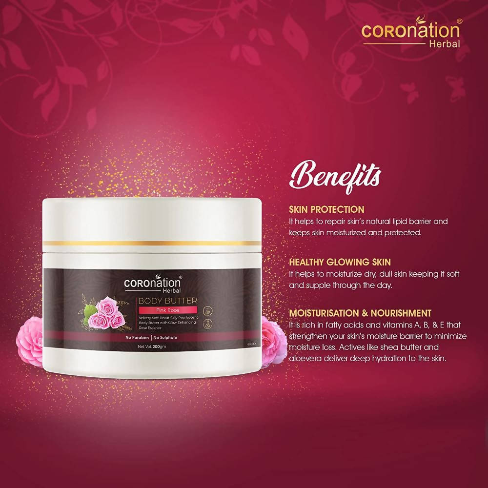 Coronation Herbal Pink Rose Body Butter | Grocsy