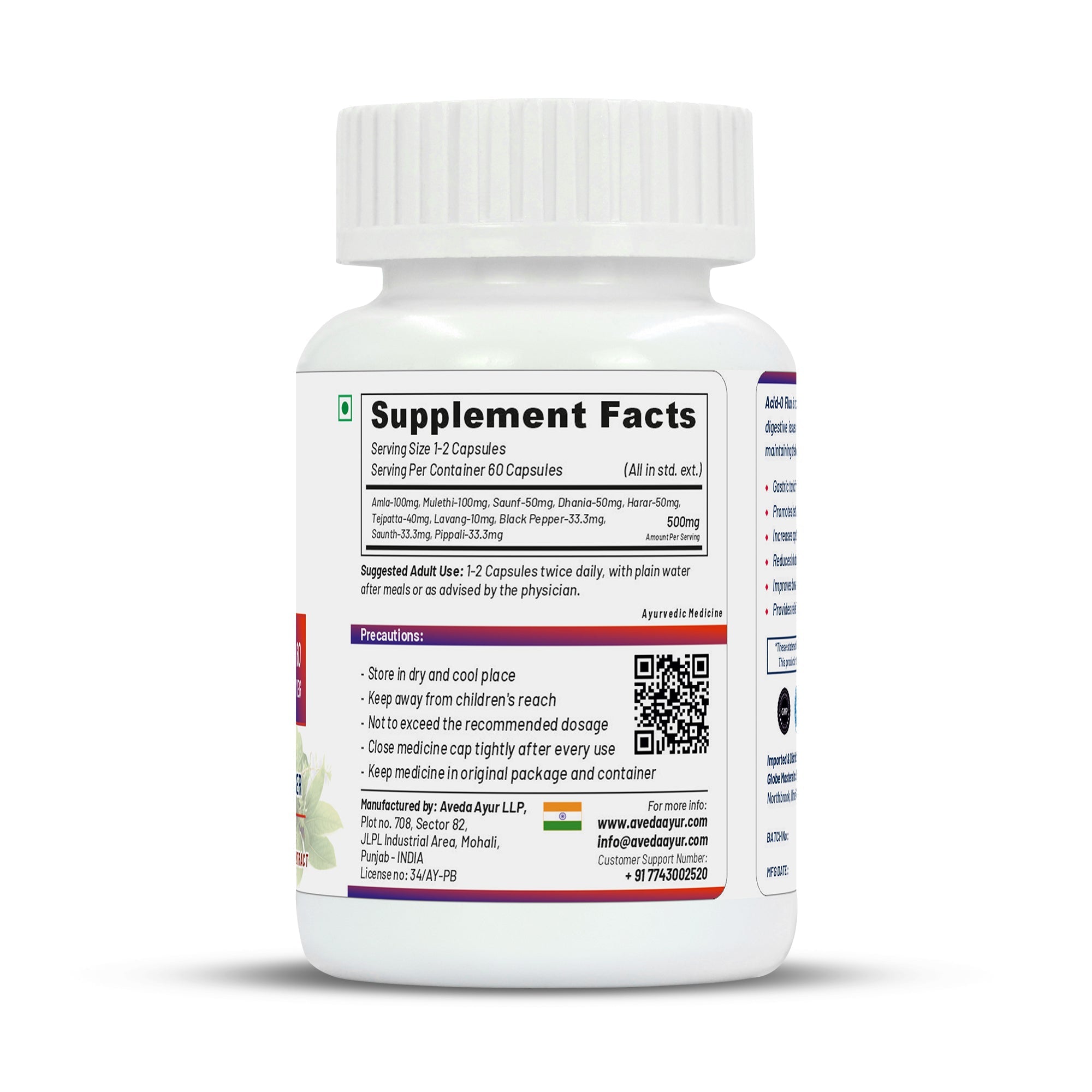 Life Aveda Acid O Flux Capsules | Grocsy