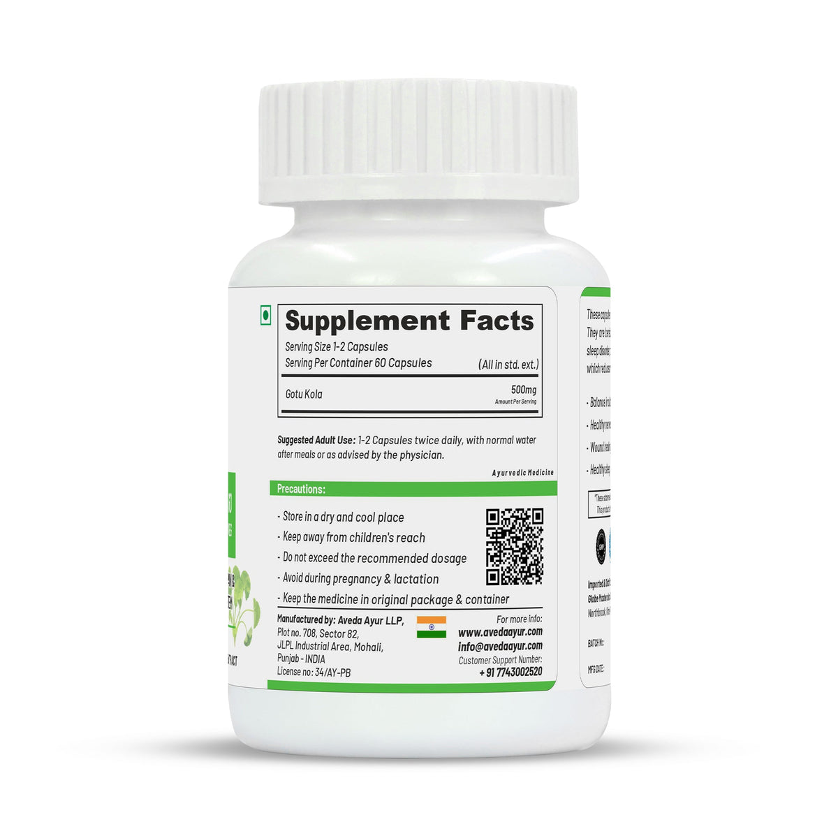 Life Aveda Gotu Kola Capsules | Grocsy
