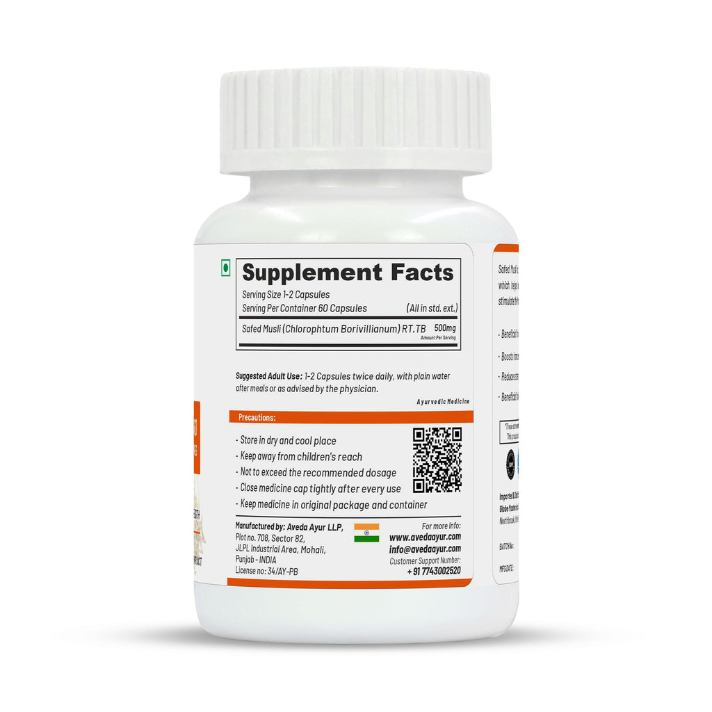 Life Aveda Premium Safed Musli Capsules | Grocsy