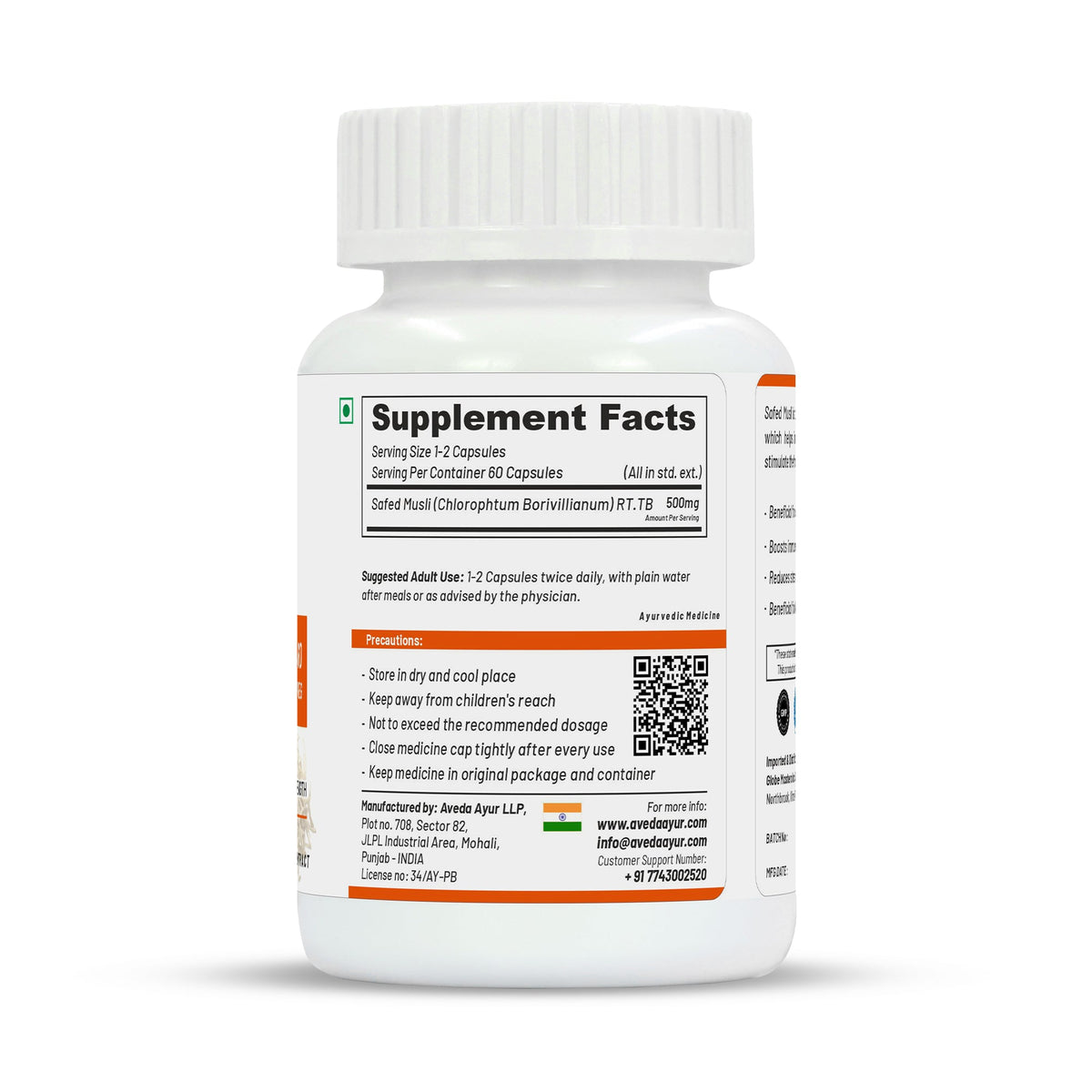 Life Aveda Premium Safed Musli Capsules | Grocsy