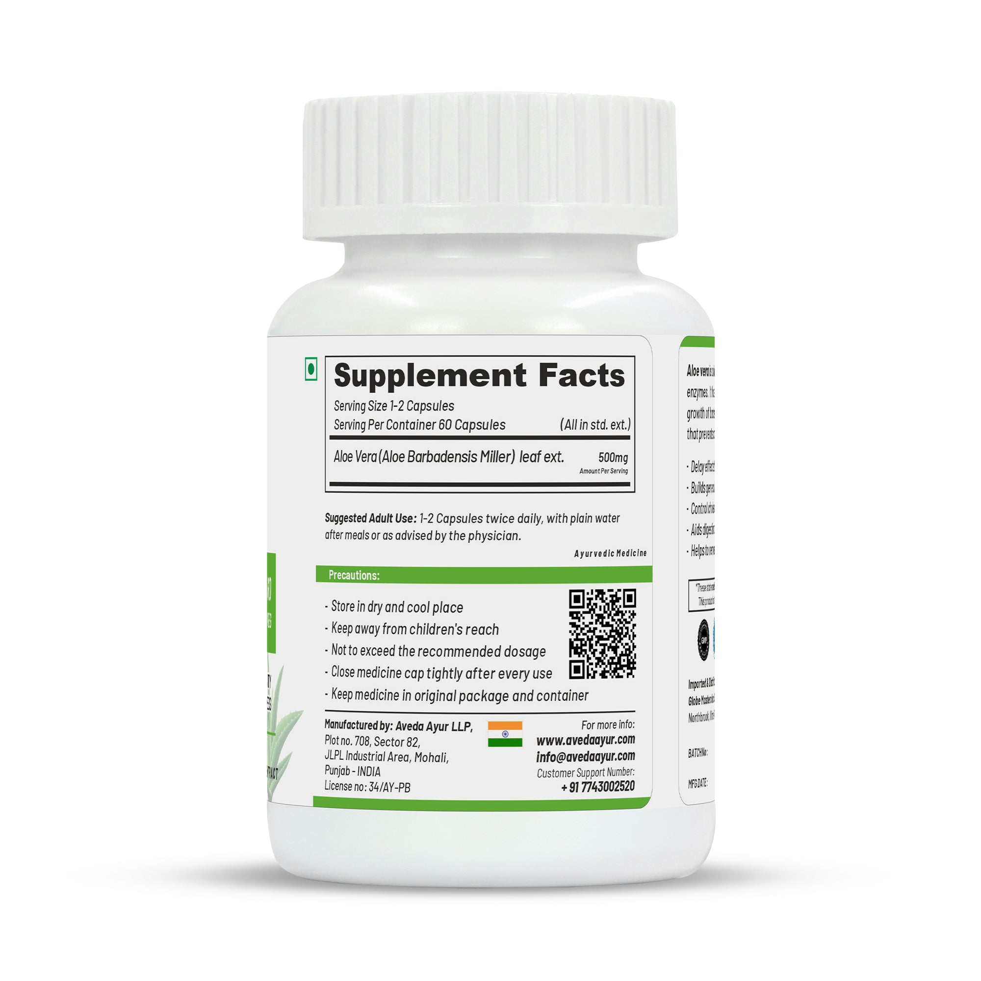 Life Aveda Premium Aloe Vera Capsules | Grocsy