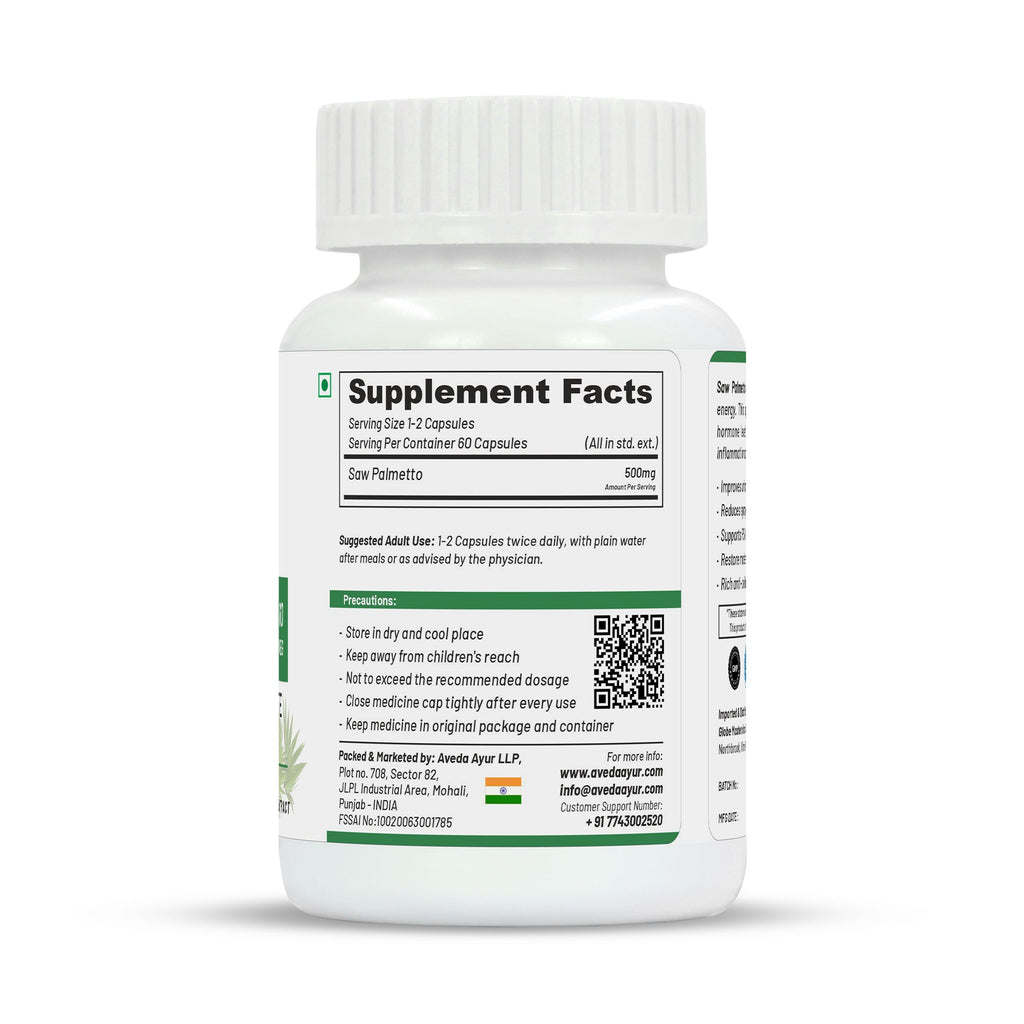 Life Aveda Premium Saw Palmetto Capsules | Grocsy