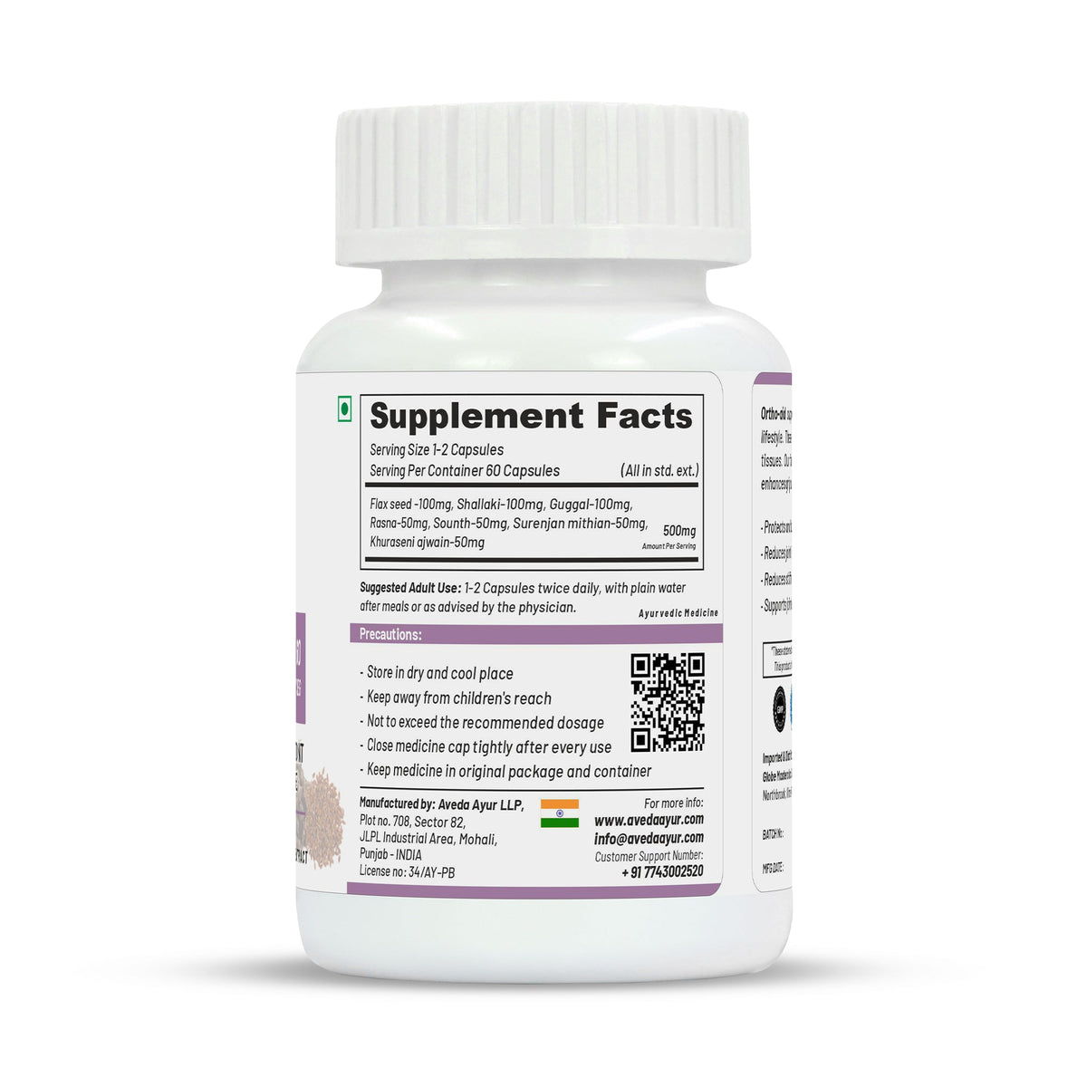 Life Aveda Premium Ortho Aid Capsules | Grocsy