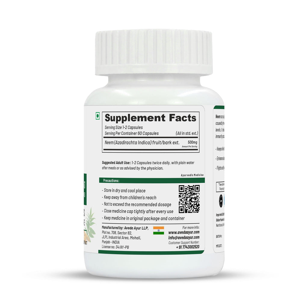 Life Aveda Premium Neem Capsules | Grocsy