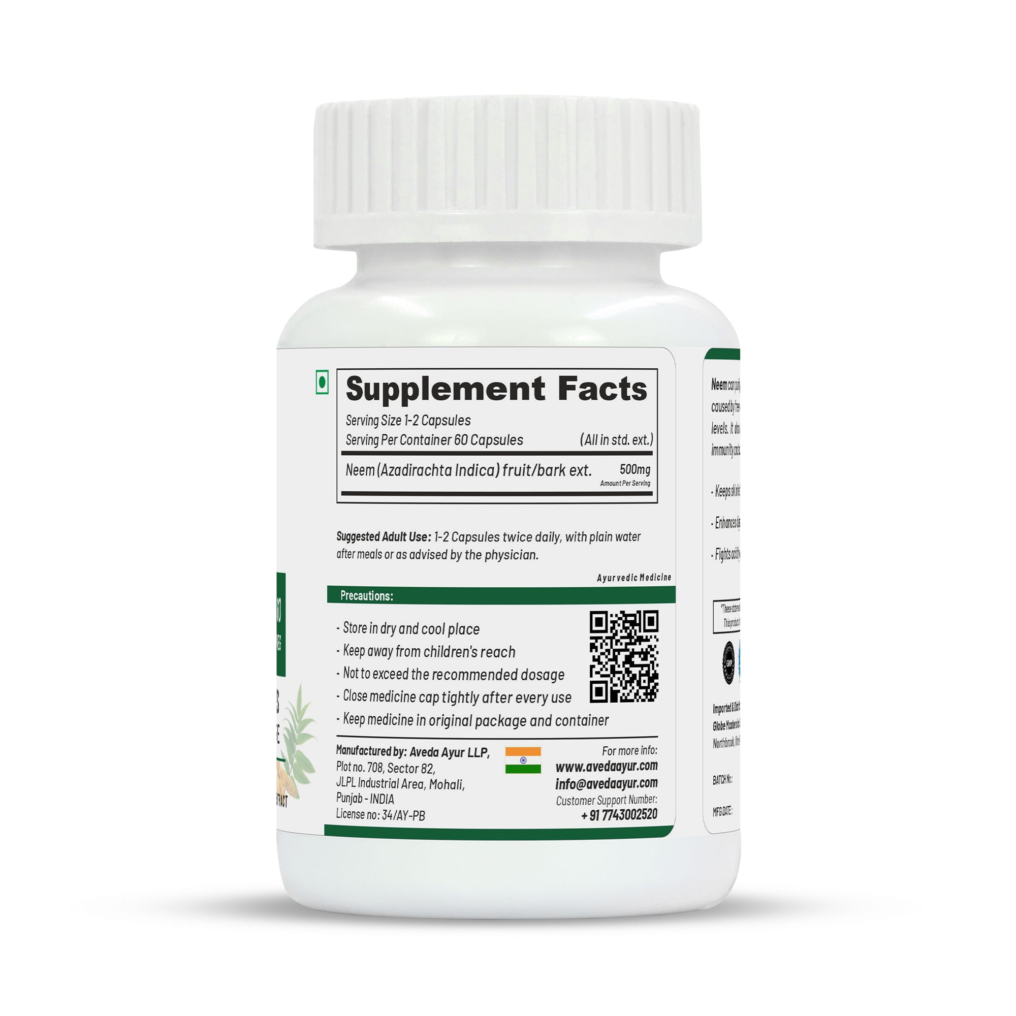 Life Aveda Premium Neem Capsules | Grocsy