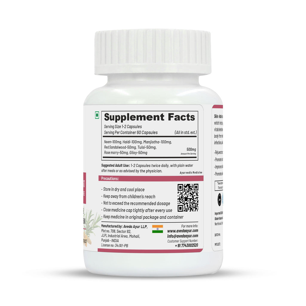 Life Aveda Premium Skin Vitals Veg Capsules | Grocsy