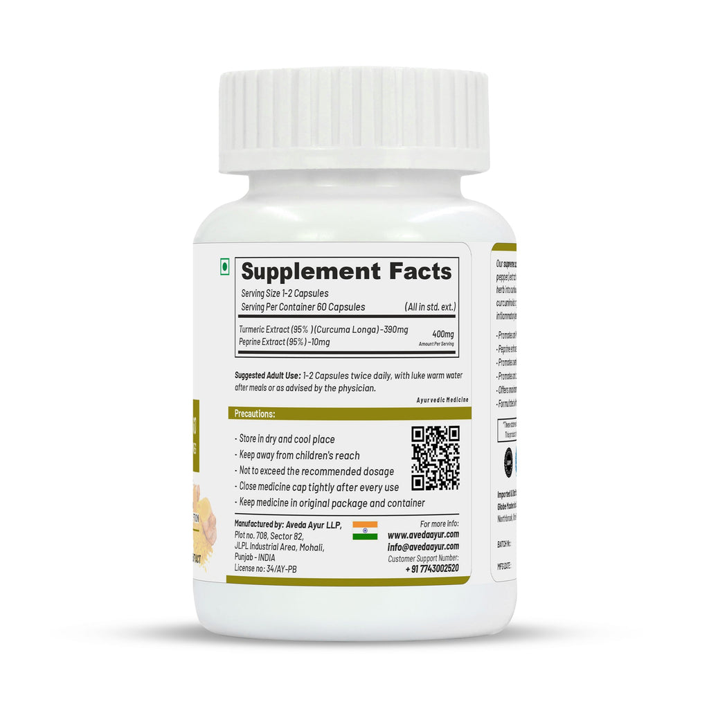 Life Aveda Premium Supreme Curcumin Capsules | Grocsy