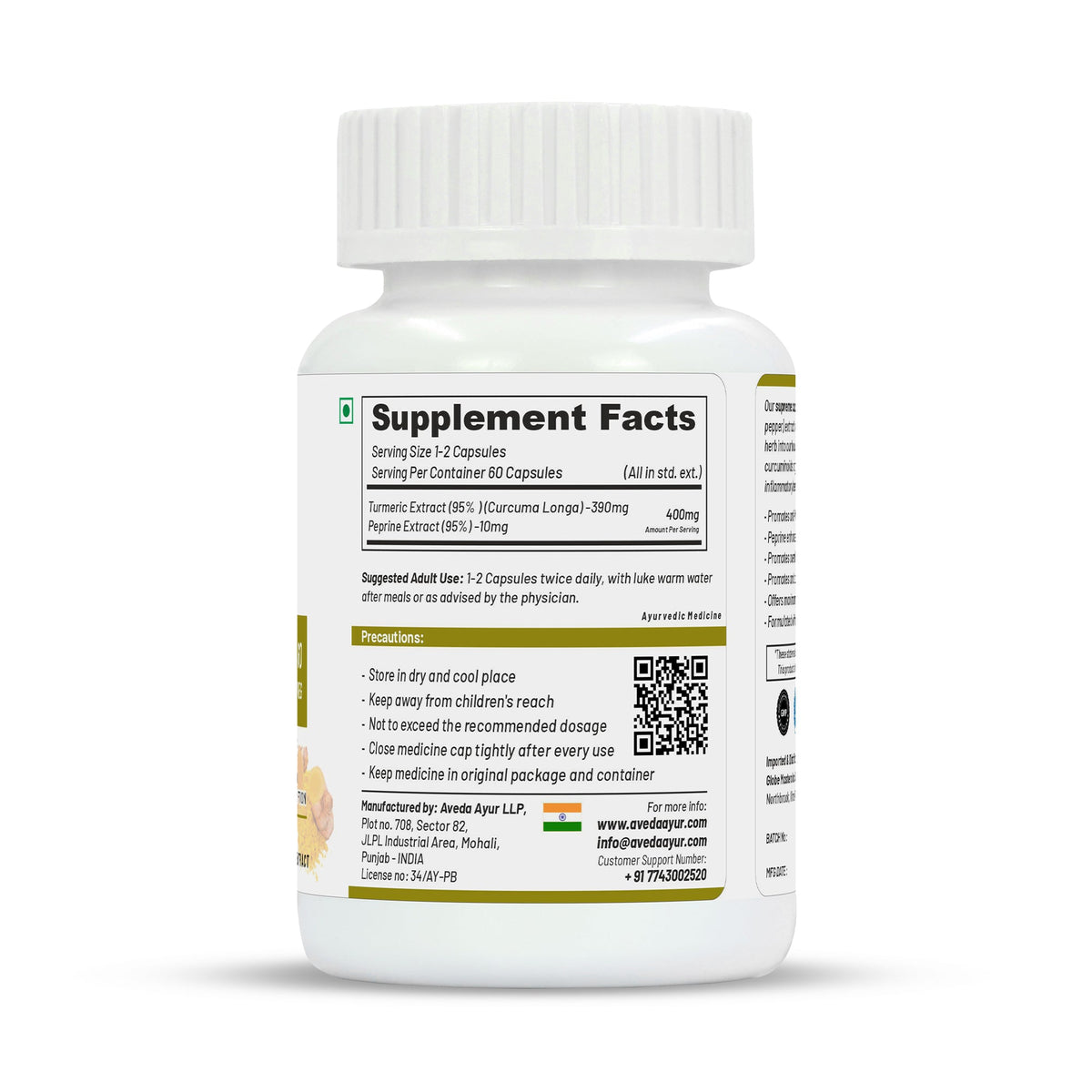 Life Aveda Premium Supreme Curcumin Capsules | Grocsy
