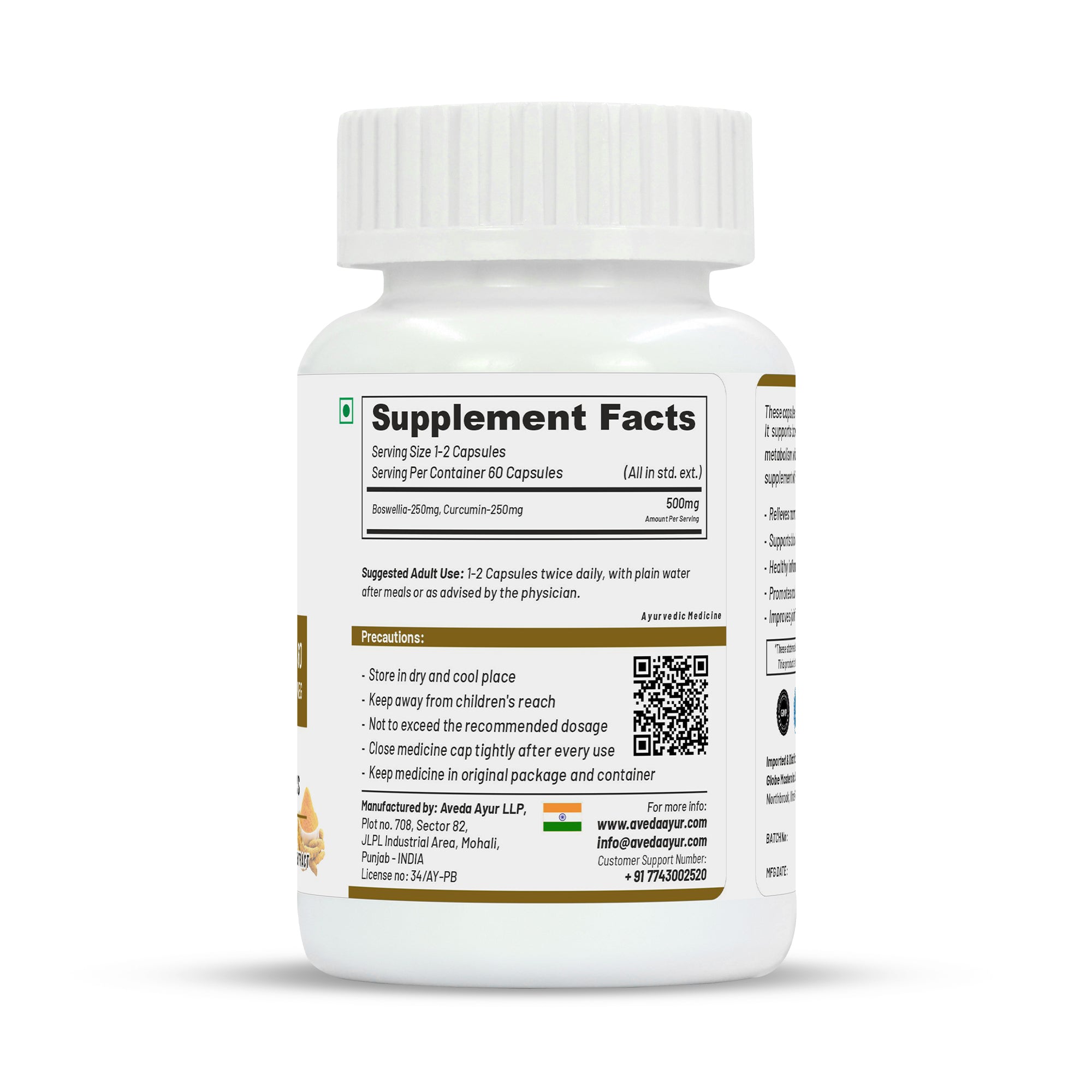 Life Aveda Bosswellia Curcumin Capsules | Grocsy