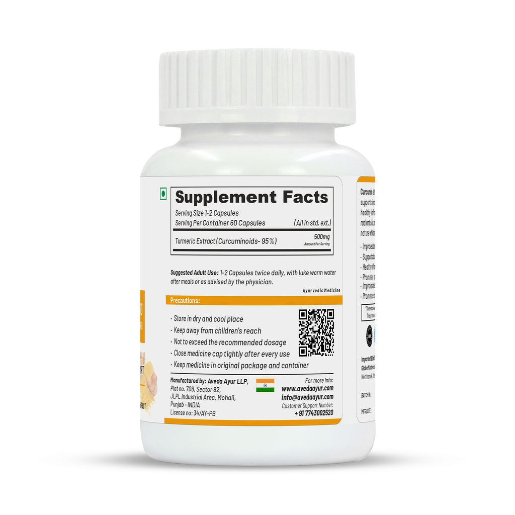 Life Aveda Premium Curcumin 95% Capsules | Grocsy