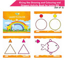 Rising Star Kids Learning Drawing, Colouring & Origami Activity Book for Junior KG Set of 3| Learn To Colour| Paper Folding Book| Ages 4-5 Years | Grocsy
