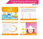 Rising Star Kids Learning Drawing, Colouring & Origami Activity Book for Junior KG Set of 3| Learn To Colour| Paper Folding Book| Ages 4-5 Years | Grocsy