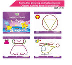 Rising Star Kids Learning Drawing, Colouring & Origami Activity Book for Senior KG Set of 3| Learn To Colour| Paper Folding Book| Ages 5-6 Years | Grocsy