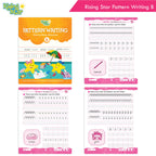 Rising Star Fun Learning Junior KG Books Set of 6 Ages 4-5 Years| Alphabet, Cursive Writing, Number, Colouring, Pattern Writing, Rhymes & Stories | Grocsy