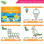 Rising Star Fun Learning Junior KG Books Set of 6 Ages 4-5 Years| Alphabet, Cursive Writing, Number, Colouring, Pattern Writing, Rhymes & Stories | Grocsy