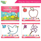 Rising Star Fun Learning Nursery Books Set of 6| Ages 4-5 Years| Alphabet, Cursive & Pattern Writing, Numbers, Colouring, Rhymes & Stories Book | Grocsy