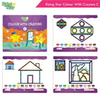 Rising Star Fun Learning Senior KG Books Set of 6| Ages 5-6 Years| Alphabet Letters, Cursive Writing, Number, Colouring, Rhymes & Stories Book | Grocsy