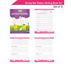 Rising Star Pattern Writing Book Set (Set of 3)| Ages 3-7 years| Trace & Write Patterns, Numbers, Letters, etc. | Grocsy