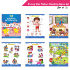 Rising Star Fun with Picture Reading Books Set (Set of 2)| General Knowledge| ABC Picture Dictionary| Ages 3-6 Years | Grocsy