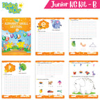 Rising Star Preschool Learning Junior KG Kit B| Alphabet Letters Writing| Numbers| General Knowledge| Rhymes & Stories| Worksheets & Assessment Book | Grocsy