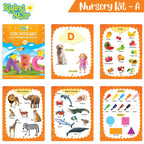 Rising Star Preschool Learning Nursery Kit A| General Knowledge| Know Your Alphabet| Numbers| Rhymes & Stories| Worksheets & Assessment Book | Grocsy