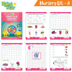 Rising Star Preschool Learning Nursery Kit A| General Knowledge| Know Your Alphabet| Numbers| Rhymes & Stories| Worksheets & Assessment Book | Grocsy