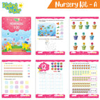 Rising Star Preschool Learning Nursery Kit A| General Knowledge| Know Your Alphabet| Numbers| Rhymes & Stories| Worksheets & Assessment Book | Grocsy
