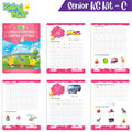 Rising Star Preschool Learning Senior KG Kit C| Cursive Writing Alphabet Letters| General Knowledge| Rhymes & Stories| Worksheets & Assessment Sheet | Grocsy