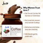 Jeva Coffee Face & Body Exfoliating Gel Scrub | Grocsy