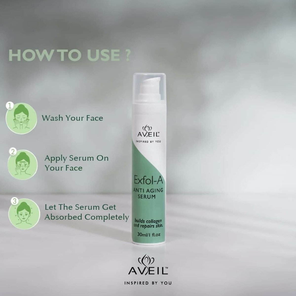 Aveil Exfol-A Anti Aging Face Serum - Renews & Repairs Skin Overnight | Grocsy