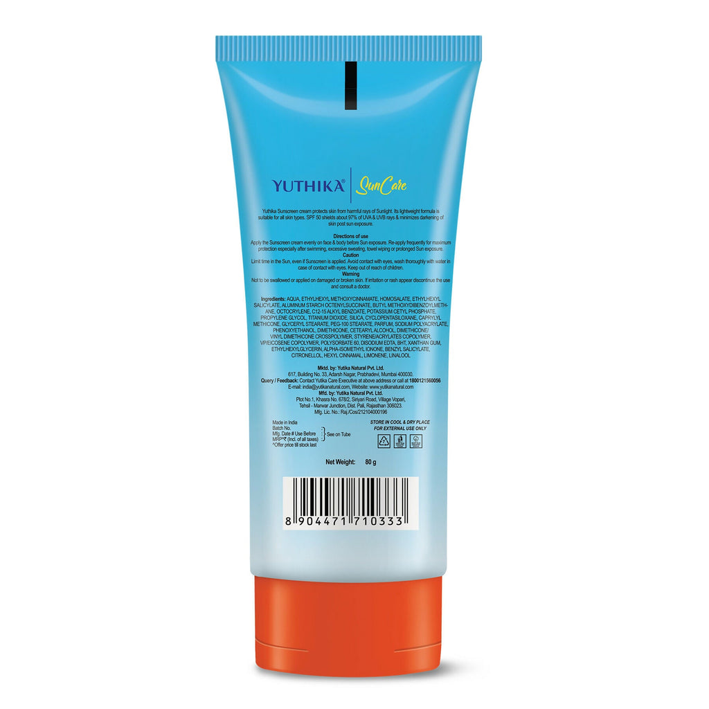 Yuthika Sunscreen Lotion SPF 50 PA+++ | Grocsy