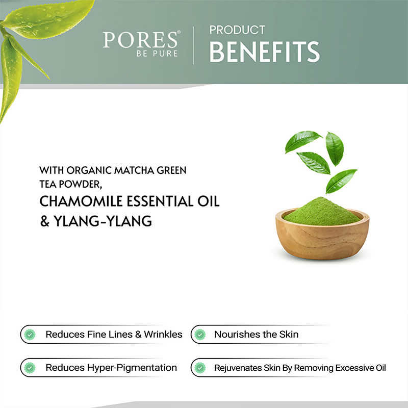 Pores Be Pure Matcha Green Tea Clay Face Mask With Green Tea | Grocsy