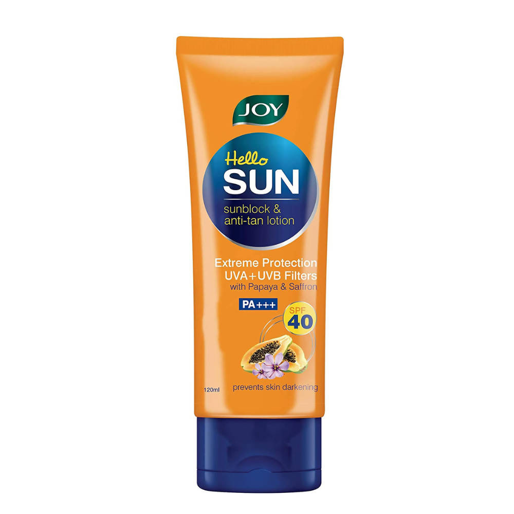 Joy Hello Sun Sunblock & Anti Tan Lotion SPF 40 PA+++ | Grocsy
