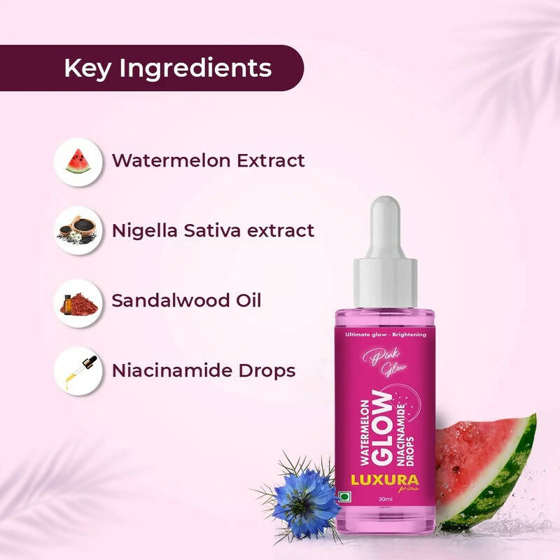 Luxura Prima Watermelon Glow Niacinamide Drops | Grocsy