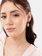 Nuyug 22K Gold Plated Pearl Belle Mini Jhumki Earrings | Grocsy