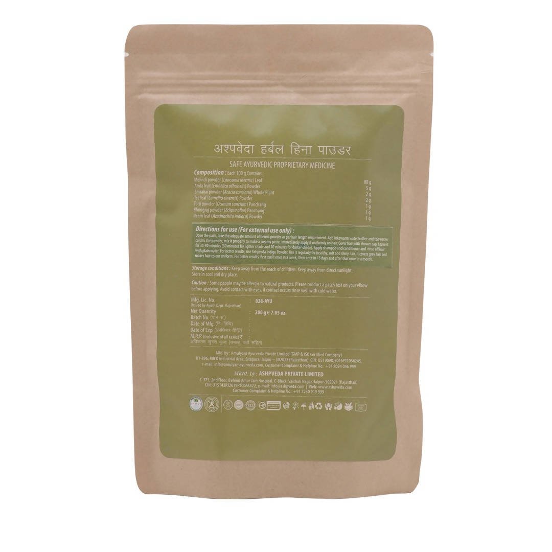 Ashpveda Herbal Henna Powder | Grocsy