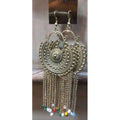 MS Fashion India Chandbali Hanging Chains Tassel Earrings | Grocsy