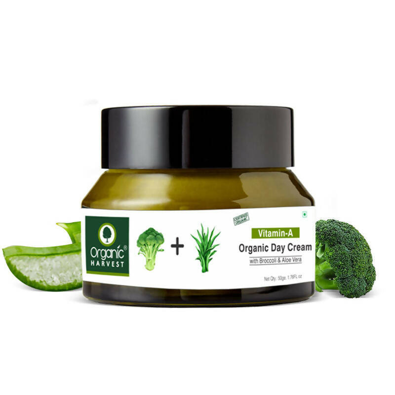 Organic Harvest Vitamin A Organic Day Cream with Broccoli & Aloe Vera | Grocsy