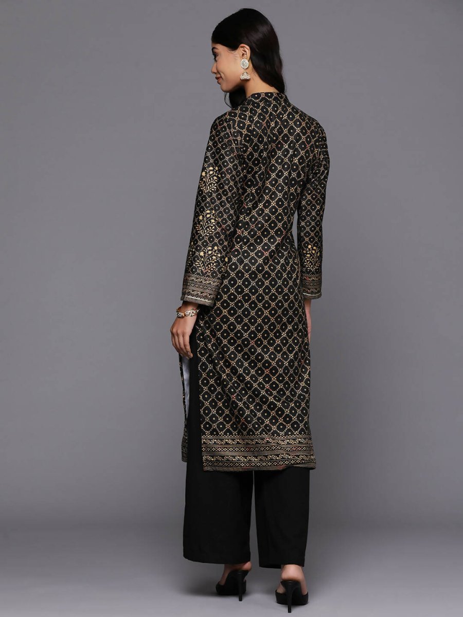 Ahalyaa Women's Traditional wear Kurta - Black | Grocsy