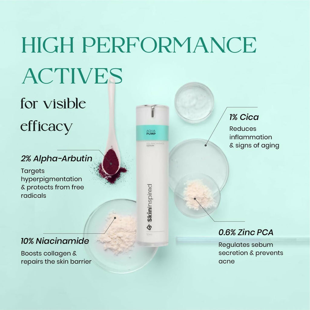 SkinInspired Aqua Pump 10% Niacinamide Face Serum | Grocsy