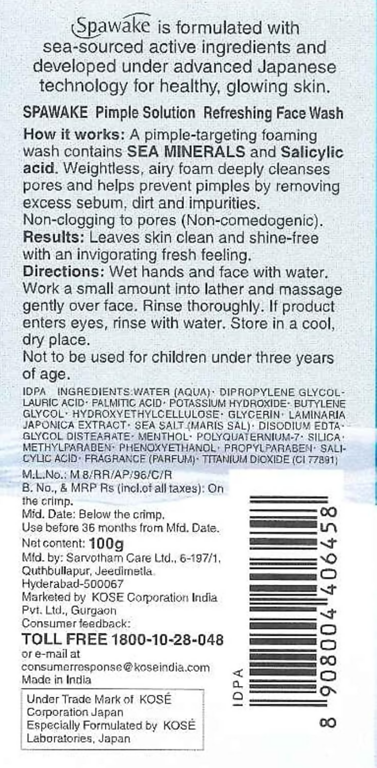 Spawake Anti Acne Care Pimple Solution Refreshing Face Wash | Grocsy