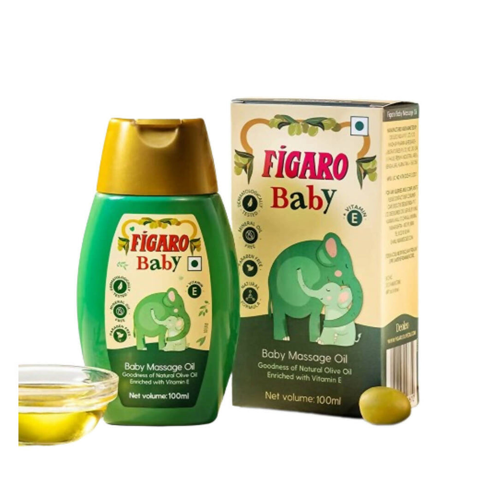 Figaro Baby Massage Oil With Natural Olive Oil, Enriched With Vitamin E | Grocsy